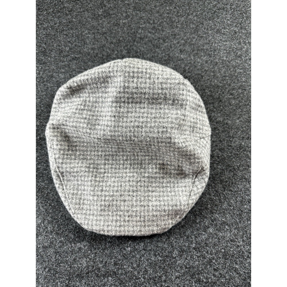 Vtg Dobbs Fifth Ave NY Flat Cap Newsboy Gray‎ 7 1/2 - 7 5/8 Wool USA Made UNION